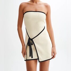 NWT Meshki Rian Strapless Knit Mini Dress  Cream - Size S